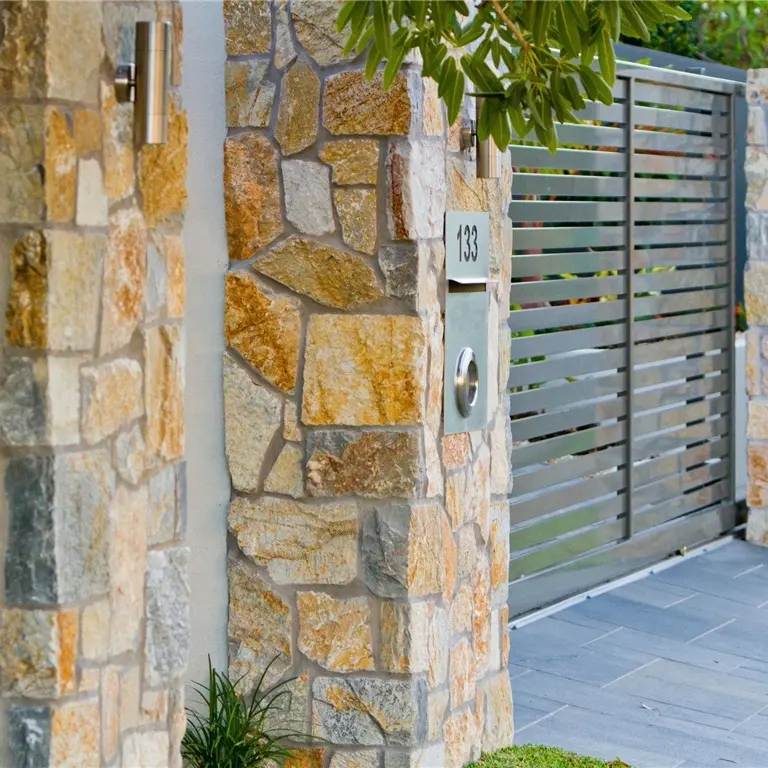 Natural stone internal and external mixed color slate stone wall cladding