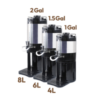 Distributeur de café thermique breveté de luxe à volume élevé, isolé, commercial, brossé, 4L/6L/8L, pour buffet d'hôtel