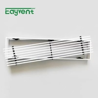 Grille d'aération linéaire encastrée en ABS pour CVC, diffuseur encastré dans le plâtre pour cloison sèche, avec bride intégrée, pour alimentation et retour d'air au plafond