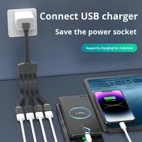 Câble coudé personnalisé droit vers le haut, le bas, la gauche, la droite, câble répartiteur USB OTG Câble de données USB 4-en-1