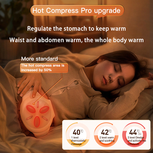 Sabuk pemijat perut elektrik, sabuk pijat pengurang nyeri dan relaksasi terapi bekam panas dengan Mode dapat disesuaikan - Product Image 2