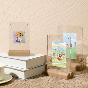 6" 7" 8" Double Side Led Laser Engraving Solid Wood Carving Leaf Photo <b>Frame</b> - Product Image 3