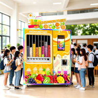 Máquina Expendedora Inteligente de Smoothies Comerciales con Compartimentos de Almacenamiento de Materia Prima