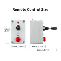 Télécommande de grue industrielle 420-450 MHz, commande joystick 4 axes, équipement de levage, fréquence FSK à saut de fréquence, anti-plastique, garantie 1 an