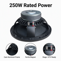 Haut-parleurs passifs pleine gamme LS RG10F65 10 pouces à double transducteur avec boîtier métallique, réponse en fréquence 46-3800 Hz, impédance 8 ohms