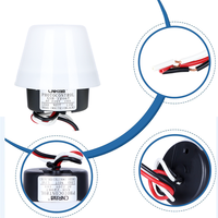 Interrupteur photoélectrique thermique électronique extérieur non intelligent CNRIYA IP54/IP44 220V 30-120S à temporisation jour/nuit pour éclairage public LED PP/PC