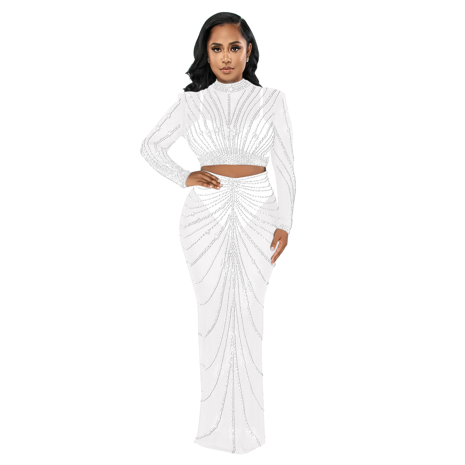 BH1186 Floor-Length Organza Mesh Rhinestone Natural Waistline Vintage  ELEGANT Two Piece Wedding Evening Birthday Dresses Set| Alibaba.com