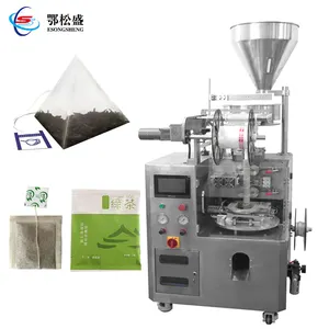 Machine d'emballage de sachets de thé triangle pyramidal avec sachet de thé en Mdp à base de plantes faisant la machine d'emballage pour les petites entreprises