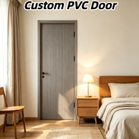 Porte intérieure en PVC insonorisée avec serrure magnétique silencieuse et bordure sans joint pour la décoration intérieure des hôtels de charme