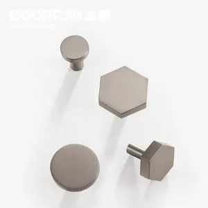 Dooroom Brass Furniture Handles Modern Brushed Nickel Matt Silver Pulls Wardrobe Dresser Cupboard Cabinet knobs