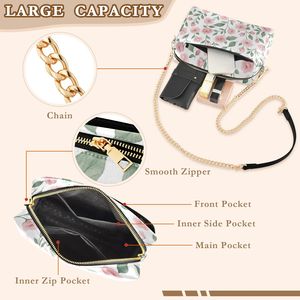 Wholesale Custom Logo Crossbody <b>Bag</b> for Women Floral Print Shoulder Purse with Chain Strap Small Square <b>Bag</b> for Date Party <b>Gift</b> - Product Image 5