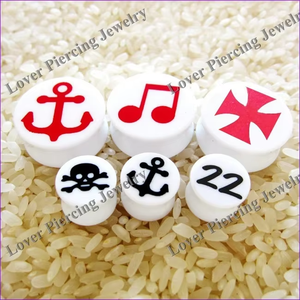 [في...] للبيع بالجملة ، مقابس الأذن المزدوجة ذات الشرارة العالية من الأكريليك ، مقابس الأذن ذات الجودة العالية - Product Image 4