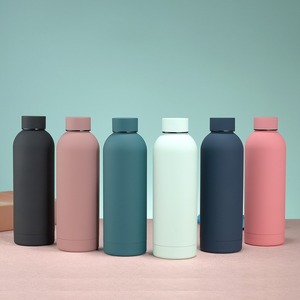 Custom Logo 500Ml Drinkfles Rvs Dubbele Wand <span class=keywords><strong>Vaccum</strong></span> Kolf Thermisch Rubber Verf Matte Sportwaterfles - Product Image 2