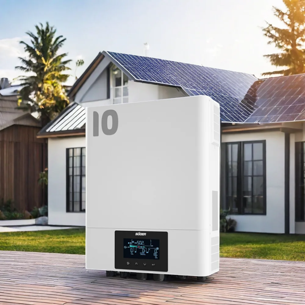 2024 Groothandel 10kw 11kw Eenfasige Zonne-Energie Hybride Omvormer Mppt Controller Ac Omvormer Voor Huis 230vac 60Hz Uitgangsfrequentie