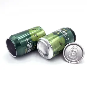 250ml 330ml 500ml suco de café refrigerante cerveja refrigerante embalagem 2 peças reciclado impresso em branco bebidas de alumínio latas redondas vazias
