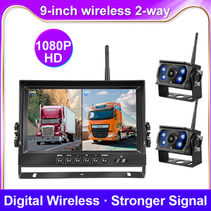 HD IR <b>Night</b> <b>Vision</b> Wireless Backup Rear View <b>Cameras</b> 9 Inch 10.1'' Cordless Split Screen Recorder for Heavy-Duty Truck Wireless- - Product Image 5