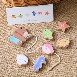 Juguete Montessori de Enhebrar Animales para Niños: Bloques de Clasificación y Apilamiento para la Concentración y la Coordinación Mano-Ojo - Product Image 1