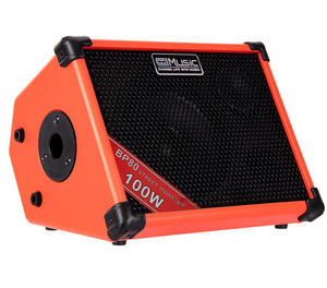 Amplificateur de guitare professionnel 100W rechargeable en métal pour extérieur, idéal pour le buskering, avec lecteur USB et woofer de 8 pouces – Fabrication d'instruments de musique - Product Image 1