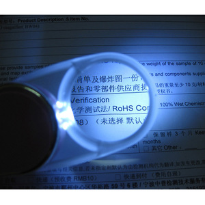 Loupe LED pliable portable avec logo personnalisé, grossissement 3/5X, pour personnes âgées, lecture de livres, évaluation de bijoux - Product Image 3