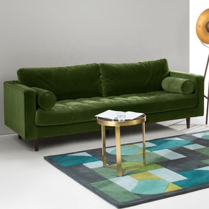 Divano a 3 Posti in Velluto <span class=keywords><strong>Verde</strong></span> Prato per Soggiorno, Villa, Scuola, Parco, Palestra, Seminterrato - Product Image 3