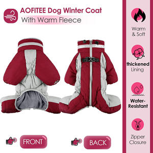 Moderne Herbst Winter Winter Hunde jacke Solide vierbeinige wind dichte warme Fleece verdickte Baumwolle Umwelt freundliche LovitWear Neues Design - Product Image 5