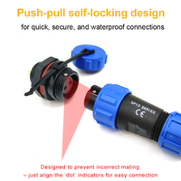 Systèmes de stockage d'énergie alimentation extérieure SP13 5 broches connecteur circulaire étanche IP68 antichoc PA66 prise électrique