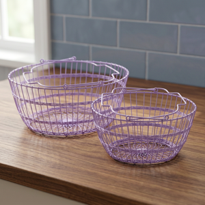 Metal Wire <b>Basket</b> Set of 2 pcs - Product Image 3