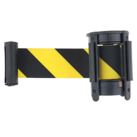 Barrière de file d'attente rétractable avec cassette de ceinture de 2 mètres, 3 mètres, 5 mètres