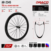 Jantes de vélo de route en carbone 700C légères, design de course professionnel OEM ODM, haute performance