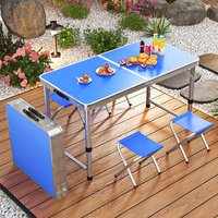 Meubles pliants, table de camping pliante, table de pique-nique, meubles d'extérieur en alliage d'aluminium, table de camping portable, table de barbecue