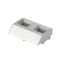 AT051 Plaque de fixation robuste en acier inoxydable pour cadre de fenêtre avec goupille d'alignement, pour profil de fenêtre à battant