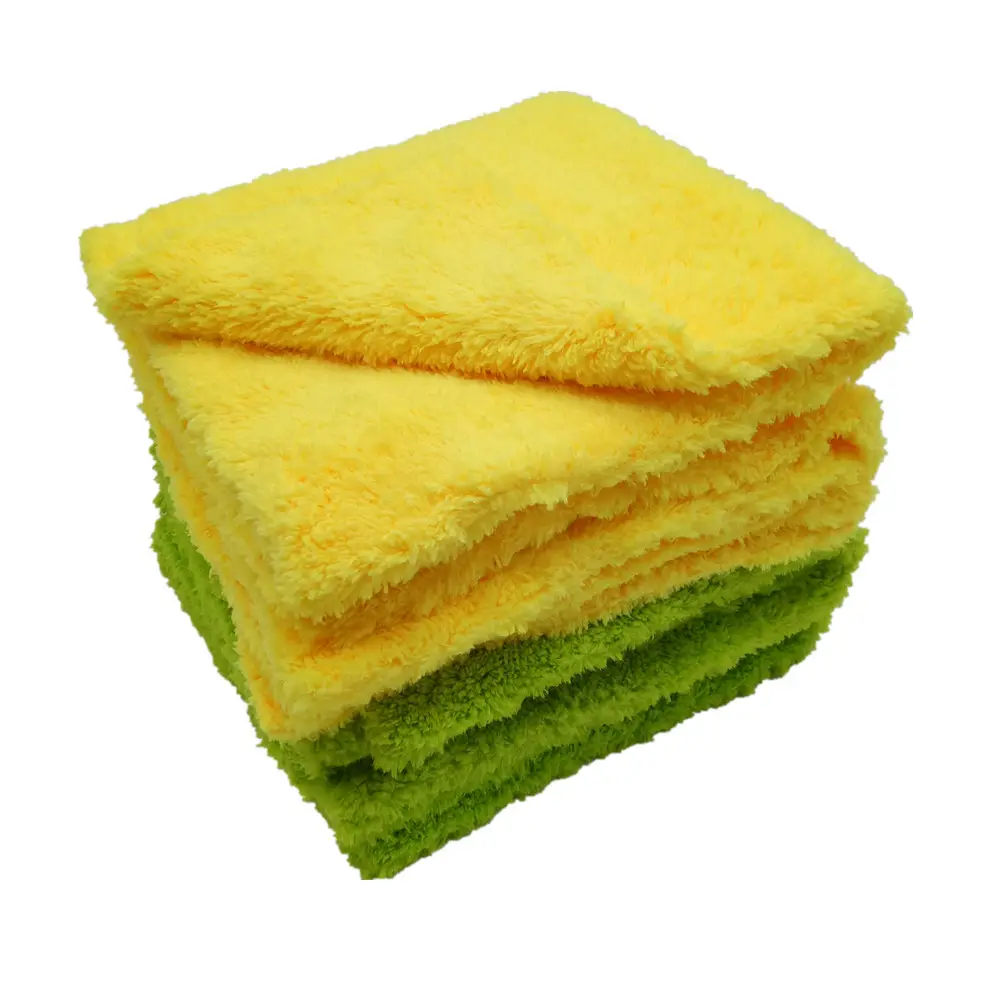 Edgeless Microfiber Car Wash Cloth 500gsm Coral Fleece Quick Drying Soft Polyester and Fiber Auto Cleaning Towel