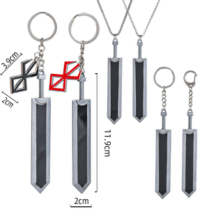 Porte-clés ZRM Anime en alliage de zinc noir, pendentif Épée de l'Épéeuse avec gravure laser, design épée de Dragon <span class=keywords><strong>Slayer</strong></span> du même style - Product Image 3