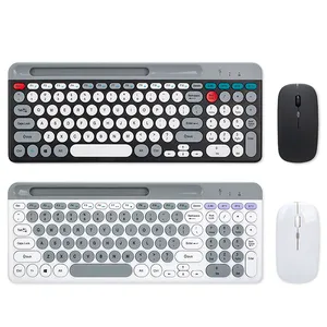 2.4G BT Wireless Mini Keyboard And Mouse Combos Teclado For Tablet Phone Computer Office Home Use-Sleek Keypad Design