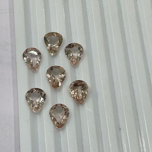 Producto a granel hecho a mano de la mejor calidad, piedras preciosas de morganita Natural con excelente acabado, forma de pera calibrada suelta tratada térmicamente - Product Image 1