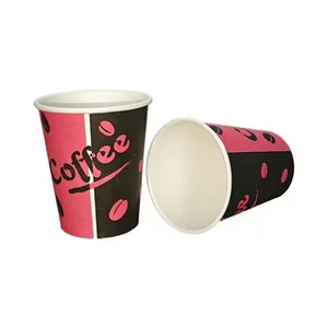 Disposable Custom Printed Single Wall Hot Drink <b>8oz</b> Paper <b>Coffee</b> <b>Cup</b> with Matching Lids - Product Image 3