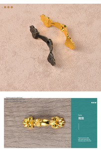 มือจับลิ้นชักตู้ลิ้นชักตู้เสื้อผ้ากล่องเครื่องประดับตกแต่งห้องครัวทำจากโลหะผสมสังกะสีแบบทันสมัยขนาดเล็ก - Product Image 5