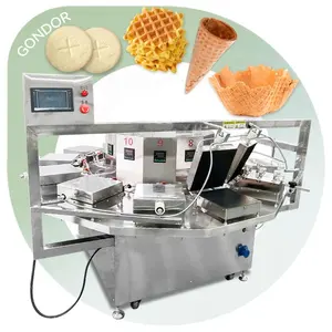 Aço inoxidável Preço Usado Roll Sugar Waffle Roller Cup Faça Stick Bake Machine a Linha de Produção Wafer Cone Stroopwafel
