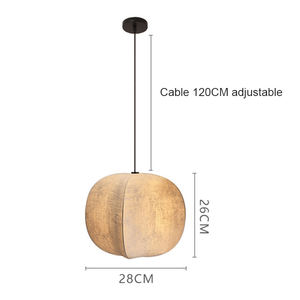 Lampada a Sospensione in Tessuto Stile Nordico Wabi-sabi, <span class=keywords><strong>Lampadario</strong></span> Zen Giapponese in Lino <span class=keywords><strong>Beige</strong></span> per Sala da Pranzo, Soggiorno e Camera da Letto - Product Image 4