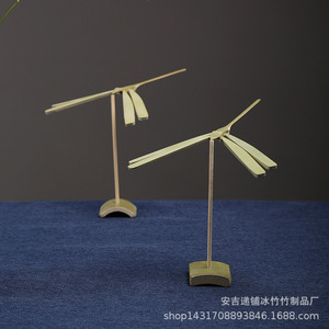 Adorno de Libélula de Bambú, Hecho a Mano, Decoración Natural para el Hogar, Regalo para Oficina, Juguete Decorativo, Accesorio para Fotos - Product Image 2