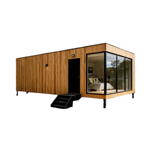 Construcción Rápida de <span class=keywords><strong>Casa</strong></span> Prefabricada de Madera con Paredes de Vidrio, Tipo Contenedor, Pequeña <span class=keywords><strong>Casa</strong></span>, Apartamento para Abuelos - Product Image 1
