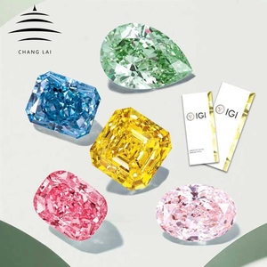 CHANG LAI 1.07ctプリンセスシェイプVVS2 Clarity <span class=keywords><strong>Fancy</strong></span> ColorIG証明書リアルCVDダイヤモンドファンシー強烈イエロールーズダイヤモンド - Product Image 6