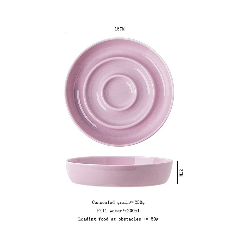 pink slow food bowl