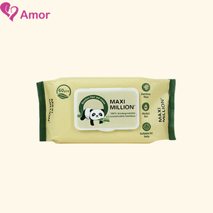 Lingettes douces et douces jetables pour bébé non irritantes et respectueuses de l'environnement, prix d'usine OEM/ODM - Product Image 4