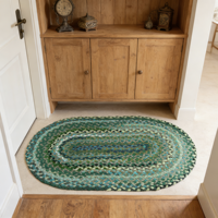 Tapis en coton tissé à la main indien pour salon, chambre à coucher, chevet, maison, maison d'hôtes, jeté décoratif, lavable en machine, personnalisable