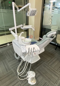 Harga kursi Unit gigi kompensasi mewah A2 desain baru 2024 dengan nampan dokter gigi baru dan lampu Sensor LED dengan dua bangku dokter gigi - Product Image 5