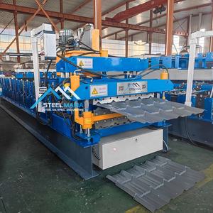 เครื่องม้วนแผ่นหลังคาสองชั้นกระเบื้องอิฐสี่เหลี่ยมคางหมูและ800 840ยอดนิยมจาก Peru - Product Image 2