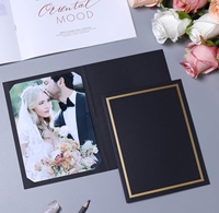 Chine Dossier Fabricant Personnalisé Photo Dossier Cadre Noir Papier Cadre Photo Carte 5x7 Carton Cadre Photo Cartes De Voeux