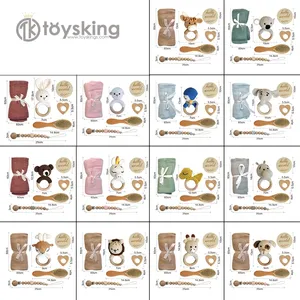 Hello <span class=keywords><strong>World</strong></span> 2024 Juego de regalo para bebé más vendido Juguete suave Tarjetas de hito Muselina Edredón Toalla Sonajero para bañarse Dentición ETSY #1 - Product Image 2