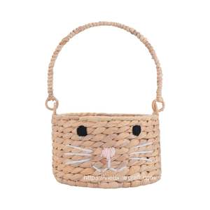 Cheap Price Wholesale Water <b>Hyacinth</b> Storage <b>Basket</b> Easter ODM&OEM Bunny <b>Basket</b> for Holiday From Vietnam - Product Image 2